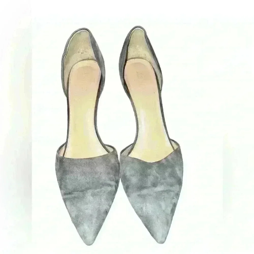 J Crew Suede Everly Pumps Heels Shoes  Size 9 Gray